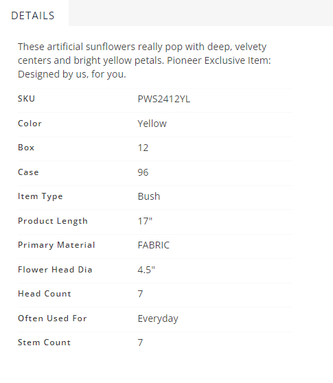 "Natural Touch" (Latex) Flower White